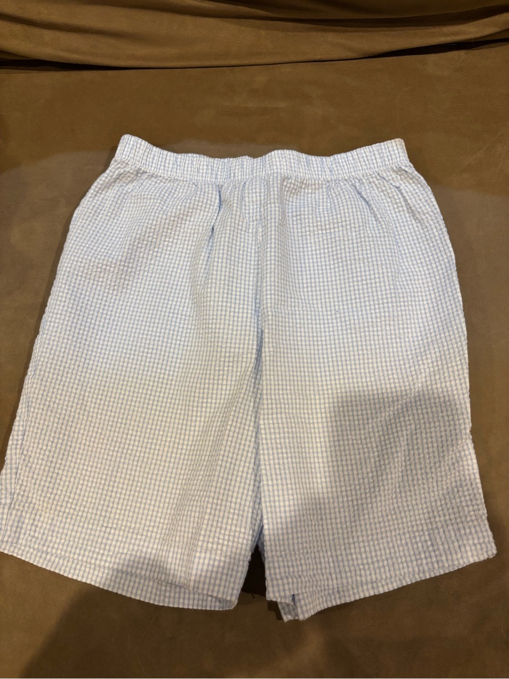 bella bliss Light Blue Seersucker Men's Shorts